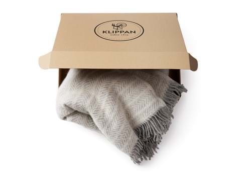 Klippan Fjälltopp ullpläd beige
