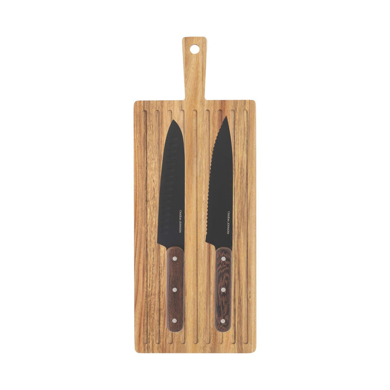 Orrefors Jernverk Blacksmith knivar 2-pack med skärbräda