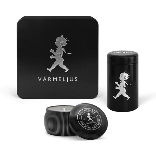 Solstickan värmeljuslåda + tändsticksrör + doftljus