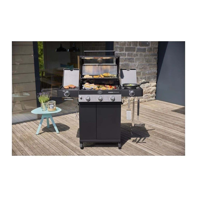 Rösle Videro PRO G3-S Vario+ gasolgrill i matt svart