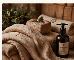 Textil och spa i varm julmiljö
