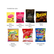 Jutesäck fylld med påsar, 1370g