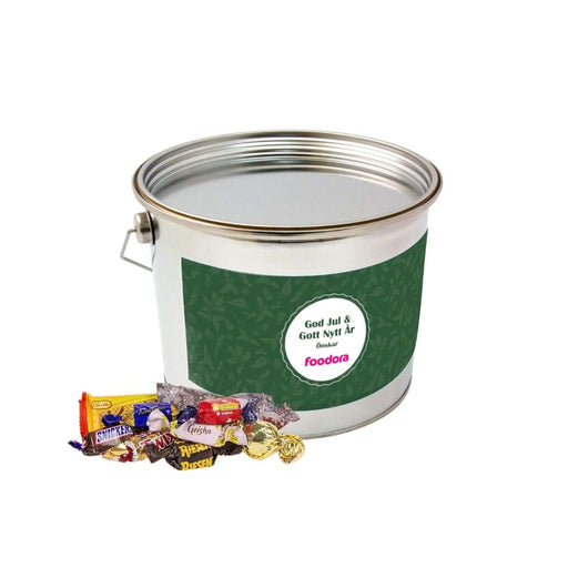 Plåthink med inslaget godis 1400 g