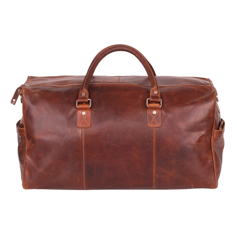 Florens weekendbag i buffelskinn – Cognac