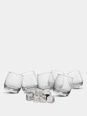 Sagaform glas med whiskystenar – gåvoset – Klar