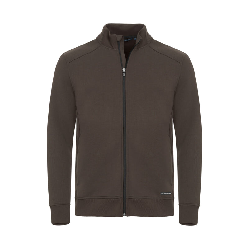 Cutter & Buck Pemberton Cardigan Full Zip – Herr – Dark Mocca