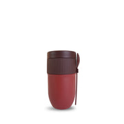 Sagaform Ted yoghurtmugg med sked 32 cl – Bordeaux