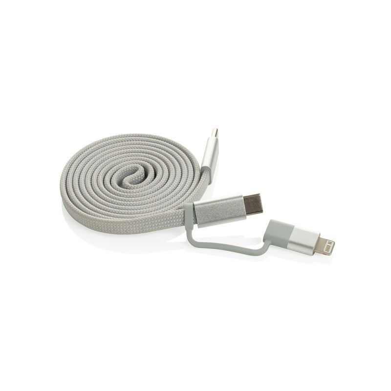 Nivio 5W högtalare med Arc 60W magnetisk kabel – Silver / grå kabel